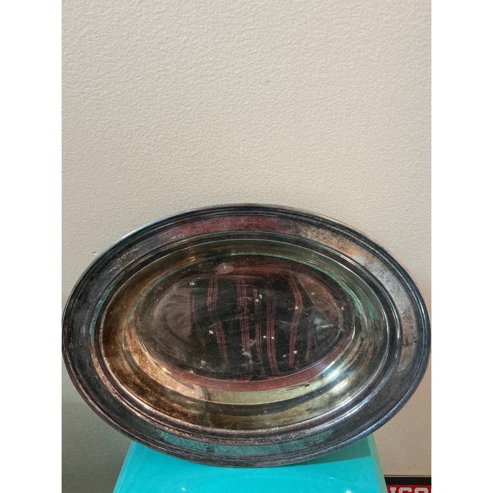 VTG Kent Silversmiths Vintage Silverplate Oval Serving Bowl Dish 11.5" Silver‎ - Picture 2 of 5